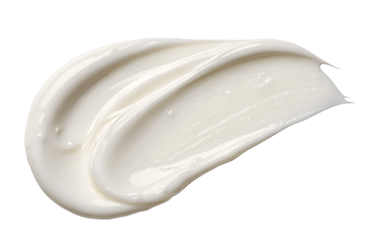 Swatch of white cream, perfect for skincare and cosmetic product promotion png