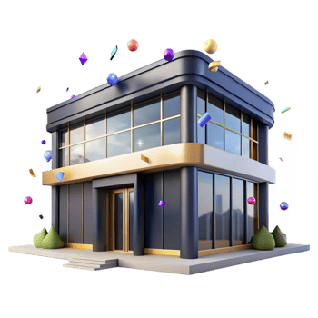 beautiful vintage Modern Building Facade with Glass Windows Transparent Background original png