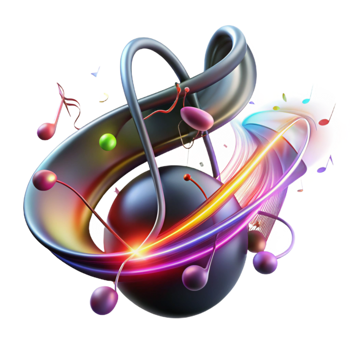 beautiful artistic Musical Light Painting Cutout with Long Exposure exclusive png