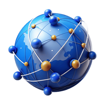 beautiful artistic Network Lines Connection Global Reach Blue Tint Cutout premium png