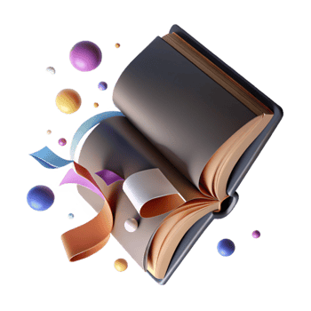 beautiful artistic Open Book with Blank Pages Transparent Background high quality png