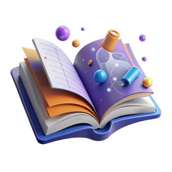 beautiful traditional Open Book with Mathematical Formulas Isolated Cutout detailed png