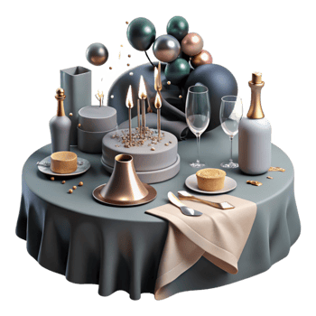 beautiful vintage Party Horns Festive Sounds Isolated on Transparent Background professional png