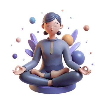beautiful artistic Peaceful Meditation Pose with Soft Lighting Cutout authentic png