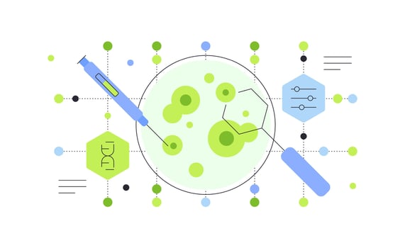 Laboratory research and bioengineering,Biotech vector