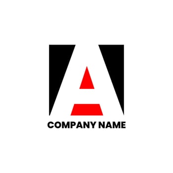 A letter square sign vector