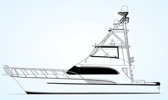 Boat One color Eye catching vector