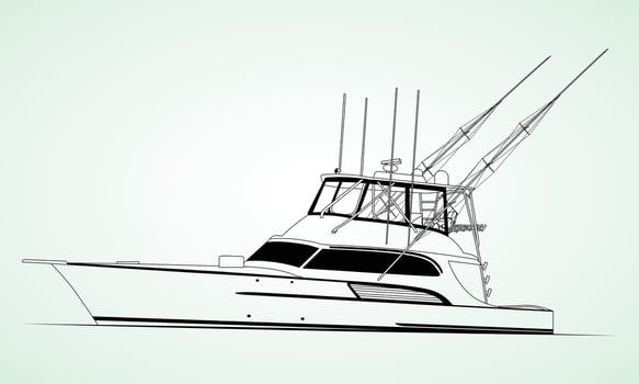 One color Boat Sample vector