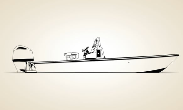 Boat One Color With Out Roof vector