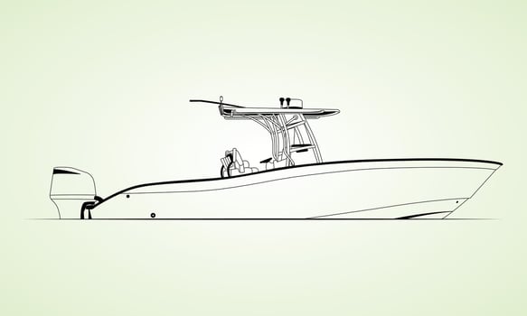 Single side Boat One color vector