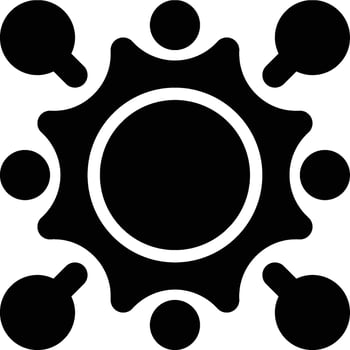 Big Bang, Theory, Explosion Glyph Solid Icon vector