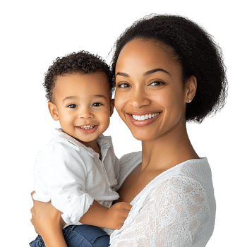 Happy Mother and Son Hugging and Laughing, Isolated at Transparent Background png