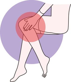 Hand and Leg Pain Sick Illustration vector