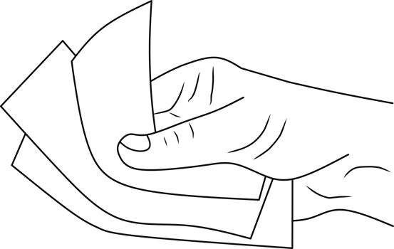 Detailed black and white drawing depicting a hand holding a fan of banknotes, illustrating financial concepts such as wealth, commerce, and savings png