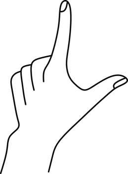 Line Art of a Hand Gesture png