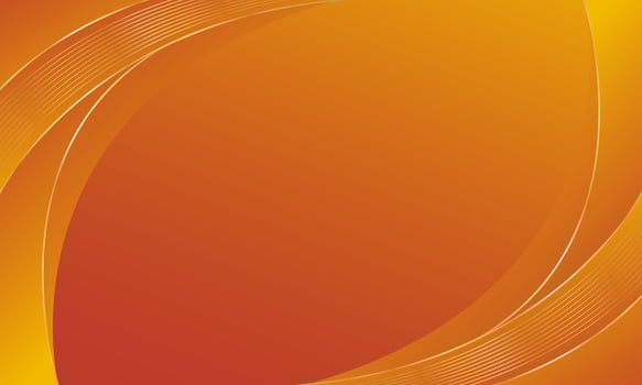 Elegant Abstract Orange Background with Luxurious Curved Gold Lines vector