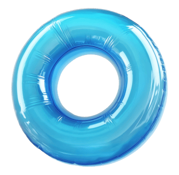 Blue swimming ring isolated on a transparent background png