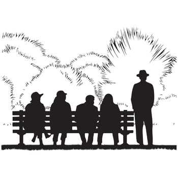 Black Silhouette of Person Sitting in Relaxed Position vector