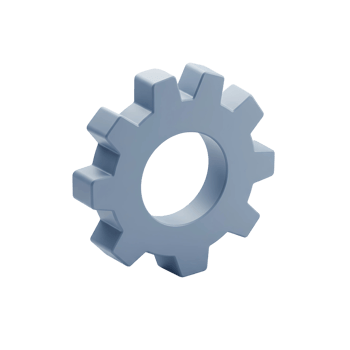 3D Gear Icon - Simple Cogwheel Illustration png