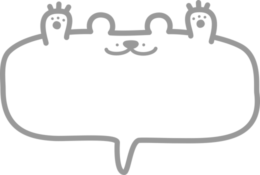Minimal doodle hand draw animal bear speech bubble balloon horizontal shape, icon sticker memo keyword planner text box banner, flat design illustration6 png