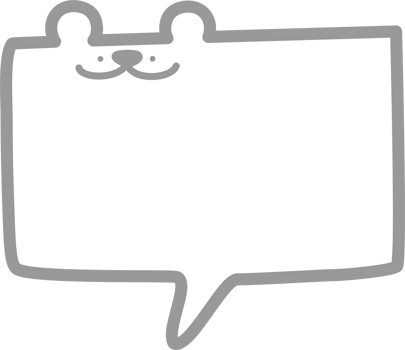 Minimal doodle hand draw animal bear speech bubble balloon rectangle shape, icon sticker memo keyword planner text box banner, flat design illustration5 png