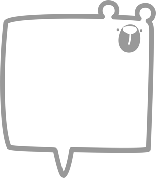 Minimal doodle hand draw animal bear speech bubble balloon square shaped, icon sticker memo keyword planner text box banner, flat design illustration4 png