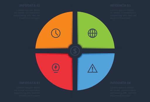 Creative concept for infographic 4 steps vector