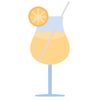 orange cocktail cocktail with straw and orange slice png
