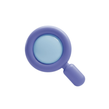 3D Magnifying Glass Icon - Search and Discovery Illustration png