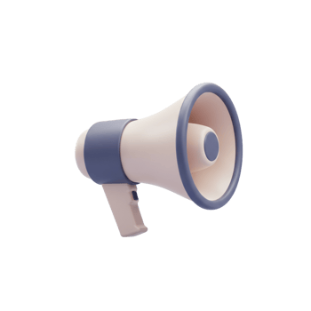 3D Megaphone Icon - Announcement and Communication Illustration png