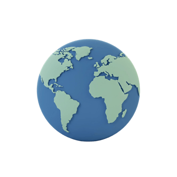 3D World Globe Icon - Earth Illustration png