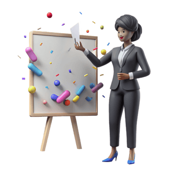beautiful rustic Silhouette of Businesswoman Giving a Presentation Transparent Background exclusive png