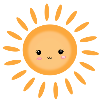 Cute Sunrise Smile Icon Orange tones png
