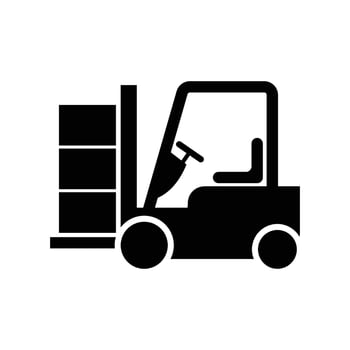 Forklift Delivery Truck Icons vector