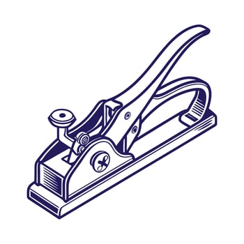 vintage chisel tool illustration white background vector