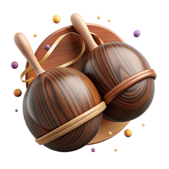 stunning rustic Spanish Castanets Polished Wood Texture Cutout detailed png