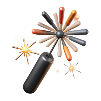 extraordinary vintage Sparklers Handheld Celebration Isolated on Transparent Background original png