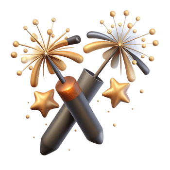 wonderful creative Sparklers Handheld Celebration Isolated on Transparent Background high resolution png