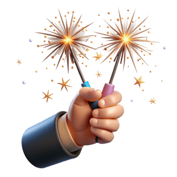 stunning rustic Sparklers Held in Hand Celebration Transparent Cutout professional png