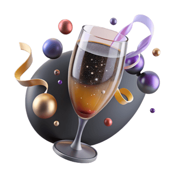 beautiful rustic Sparkling Cider in a Glass Isolated original png