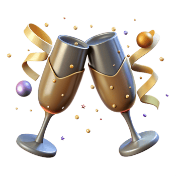 dramatic abstract Sparkling Cider Toast Isolated on Transparent Background original png