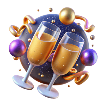 stunning abstract Sparkling Cider with Festive Glow Isolated high resolution png