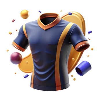 magnificent vintage Sports Jersey Blank Template Team Colors Cutout detailed png