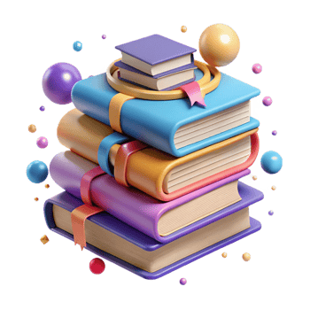 stunning creative Stack of Books in Various Languages Isolated Element 4K png