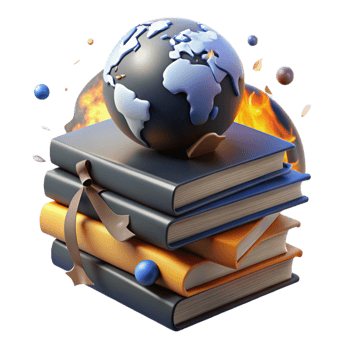 impressive modern Stack of Books with Eyeglasses Cutout genuine png