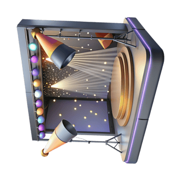 dramatic creative Stage Lights Spotlight Beam Cutout with Dramatic Illumination professional png