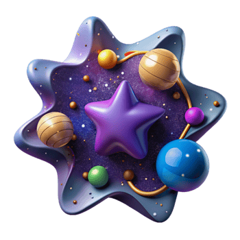 wonderful abstract Starfield with Bright Nebula Cutout high quality png