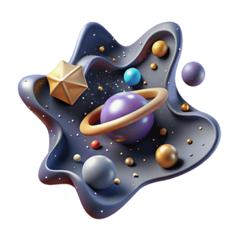 serene abstract Star Field with Distant Galaxy Cutout high quality png