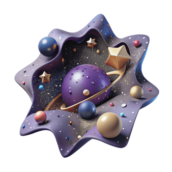 impressive modern Star Field with Distant Galaxy Cutout 4K png