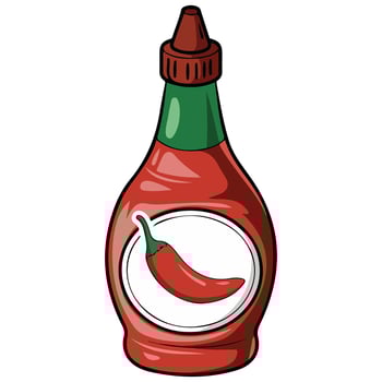 hot pepper sauce fiery flavor isolated illustration on white background vector